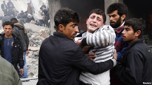 Syria: Chiến đấu cơ không kích ngoại ô Damascus