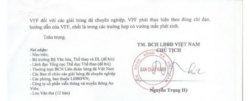 VFF đề nghị HĐQT VPF “nghiêm túc rút kinh nghiệm”