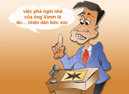 "Nhà Vươn bị máy ủi san bằng, có sự góp mặt của chính quyền xã"